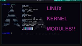 write yout first linux kernel module! (hello world) level: EASY!