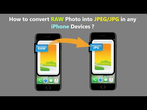 How to convert RAW Photo into JPEG/JPG in any iPhone Devices ?