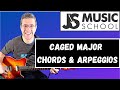 CAGED Major chords and arpeggios