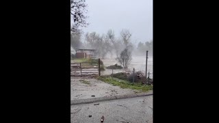 Floodwaters inundate California's Tulare County amid flash flood emergency