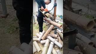 automatic saw to cut bamboo quickly #shorts