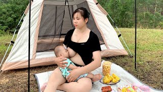 17 Year Old Single mother camping with baby