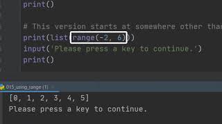 Python 015 - Using RANGE