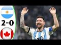 Argentina vs Canada 2-0 - All Goals & Extended Highlights