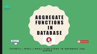 Aggregate Functions (Count() | Sum()| Min() |Max () ) in Database using SQL Server