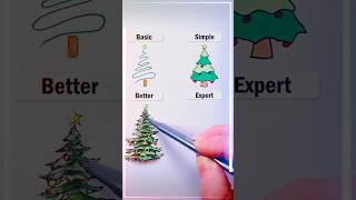 How to Draw a Christmas Tree (Step by Step) #shorts #drawing #christmas #tree