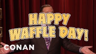 Andy Celebrates National Waffle Day! | CONAN on TBS