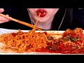 咀嚼音ブルダック炒め麺 u0026 ブルダックえのき茸炒めを食べる音 音フェチ韓国 asmr mukbang fire noodles u0026 spicy enoki mushrooms