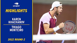 Karen Khachanov vs. Thiago Monteiro Highlights | 2022 US Open Round 2