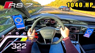 1040HP Audi RS7 does 320KMH / 200MPH like it’s nothing..