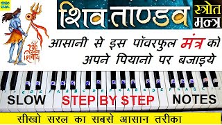 Shiv Tandav Stotram Piano Tutorial With Notes, शिवतांडव स्तोत्रम मंत्र नोटेशन्स के साथ बजाइये
