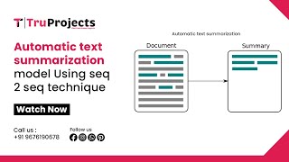 Automatic text summarization model using seq 2 seq technique
