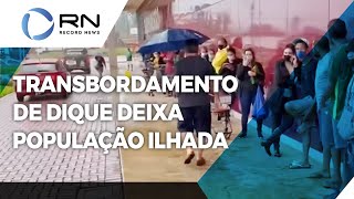 Água invade estrada e deixa população presa