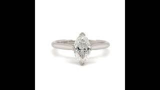 Pre-Owned 1.01ct Marquise cut Diamond Classic Engagement ring set in Platinum 940106291000012