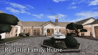 BLOXBURG: Realistic Family House | No-Gamepass | Speedbuild | Roblox Bloxburg