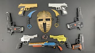 Ancient Mask, Beading Toy Guns, Karambit Knives, Gold And Silver Guns