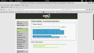 DVWA Command Injection On Low Security
