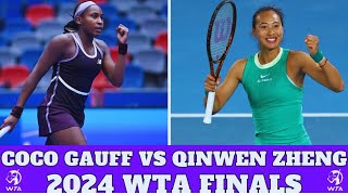 Qinwen Zheng vs Coco Gauff Highlights Full Match | WTA Final Riyadh 2024