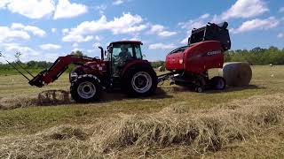 Case IH RB455 Round Baler and Farmall 110C