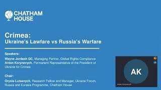 Webinar: Crimea – Ukraine's Lawfare vs Russia's Warfare