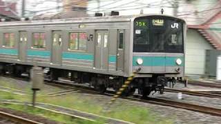 Series 207-900 (Joban line local train) departure at Abiko sta.　207系900番台我孫子駅発車