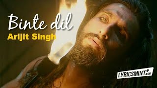 Padmaavat:Binte Dil Video Song|Arijit Singh|Ranveer Sing|Deepika Padukone|Shahid Kapoor