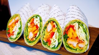 How to make a simple and delicious high-quality [chicken wrap tortilla]!