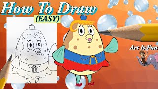 Mrs. Puff from Sponge Bob Square Pants |  Drawing for Beginners | Fun Drawing Tutorials
