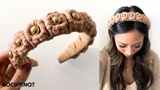 DIY Wide Headband With Beads | Macrame Tutorial
