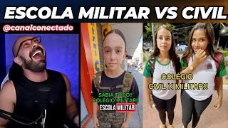 Aluno da escola militar vs aluno da escola civil.