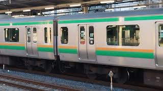 E231系1000番台ヤマU-591編成+ヤマU63編成大宮駅発車