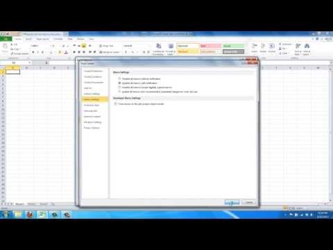 How to Adjust the Macro Security Level in Excel 2010 How to Adjust the Macro Security Level in Excel 2010