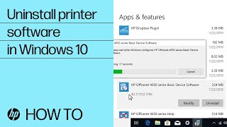 Uninstall HP Printer Software in Windows 10 | HP Printers | HP