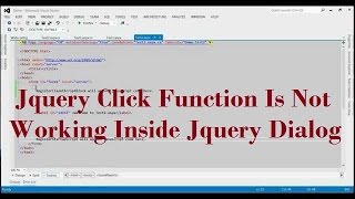 Jquery Click Function Is Not Working Inside Jquery UI Dialog