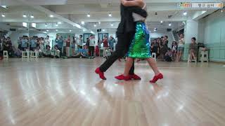 탱고 레슨 : 2박자 밀롱가 직선 움직임 \u0026 회전 Tango Lesson : 2/4 Milonga Line \u0026 Circle