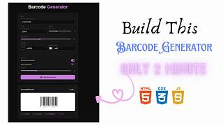 Build a Custom Barcode Generator! 📊 | HTML CSS JS Tutorial + Free Source Code📂