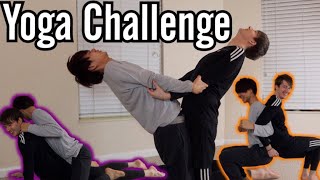 夫夫でヨガチャレンジ！！体硬すぎて珍体勢続出！！・ゲイカップル Gay Couple Yoga Challenge!!! (#123)