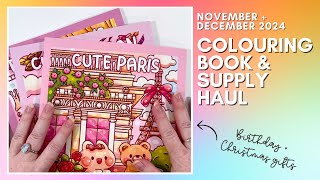 Colouring Book Frenzy! Adult Supplies Galore for Birthday & Christmas Haul - November/December 2024