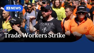 Construction workers rally against CFMEU administration | ABC NEWS