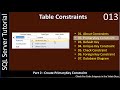 Constraints | Part 2 - Primary Key Constraints | SSMS TSQL Tutorial #013
