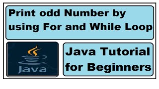 Print odd Number using while loop in Java