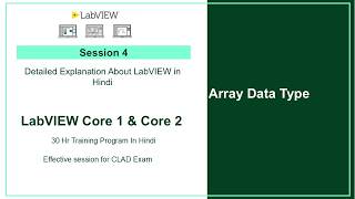 Session 4 | LabVIEW Array Data Type 1 #education #training #teaching #programmin