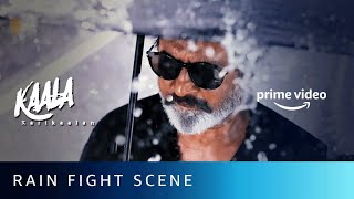 Superstar Rajinikanth In Action | Best Rain Fight Scene | Kaala | Amazon Prime Video