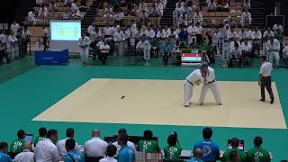 2018IH 男子柔道個人100kg級 1回戦 中西 延岡学園（宮崎県） 対 大城 比叡山（滋賀県）