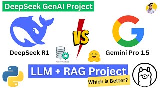 DeepSeek R1 vs Google Gemini Pro [Comparison] Ollama FAISS VectorDB RAG Streamlit App Tutorial