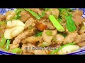 stir fried pork with green pepper is the first to fry the green pepper or the meat first.