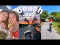 DAY ONE of our beach trip vlog: bikes, coffee, swimming, pictures | EPI. 1