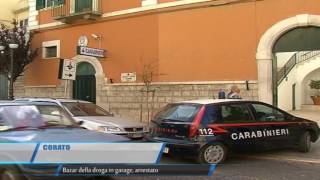 CORATO BAZAR DROGA IN GARAGE ARRESTATO   TELEREGIONE 22 09 2016