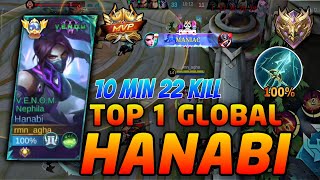 HANABI BEST BUILD FOR SOLO RANKED + MANIAC PRO GAMEPLAY MLBB  + HANABI TUTORIAL  #hanabi #mlbb