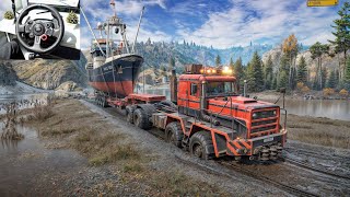 SnowRunner - PALD-450 Powerful Truck Delvery Heavy Old Cargo Ship Load With Logitech G29 | #549